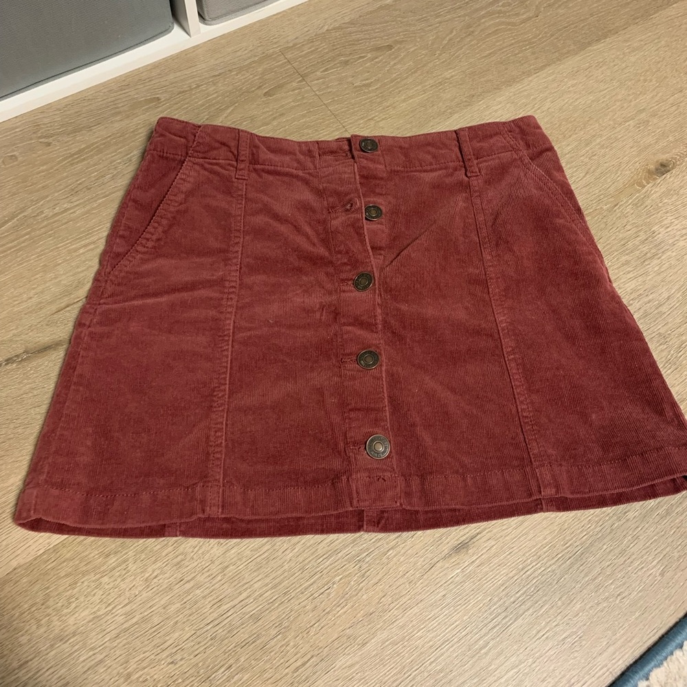 cordoury mini skirt